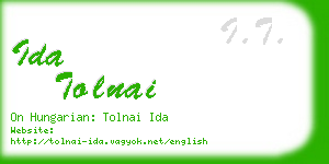 ida tolnai business card